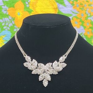 Les Bernard Vintage 60s Rhinestone Encrusted Choker Necklace